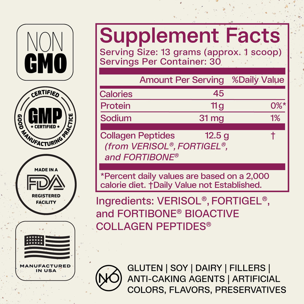 BEST Supplements VERISOL supports bone density for women using FORTIBONE.