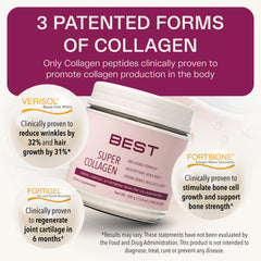BEST Supplements VERISOL supports smoother skin and elasticity with bioactive peptides.