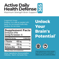 Best 365 Labs Brain Support bottle on desk for on-the-go focus.