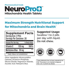 Best365Labs NeuroPro+ bottle side view, showcasing two-month supply