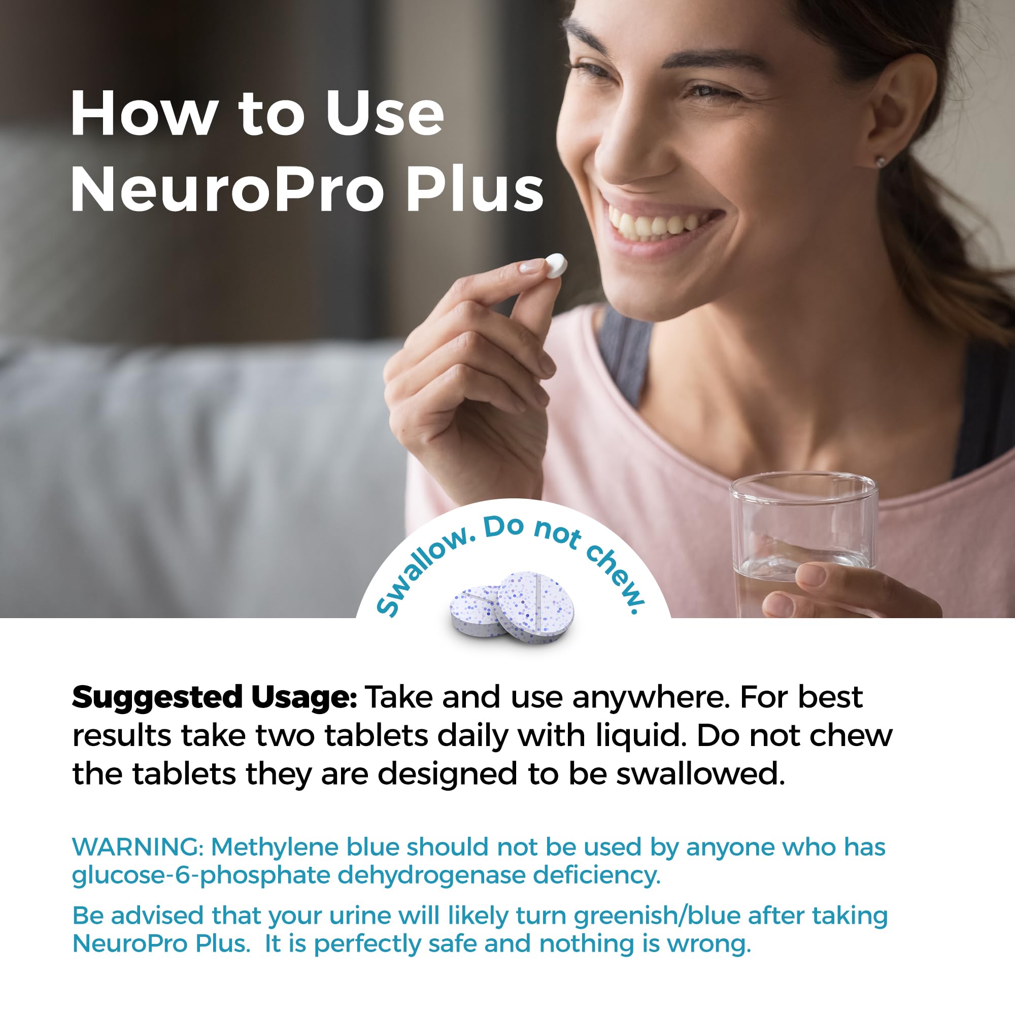 Best365Labs NeuroPro+ tablets poured into hand for daily use