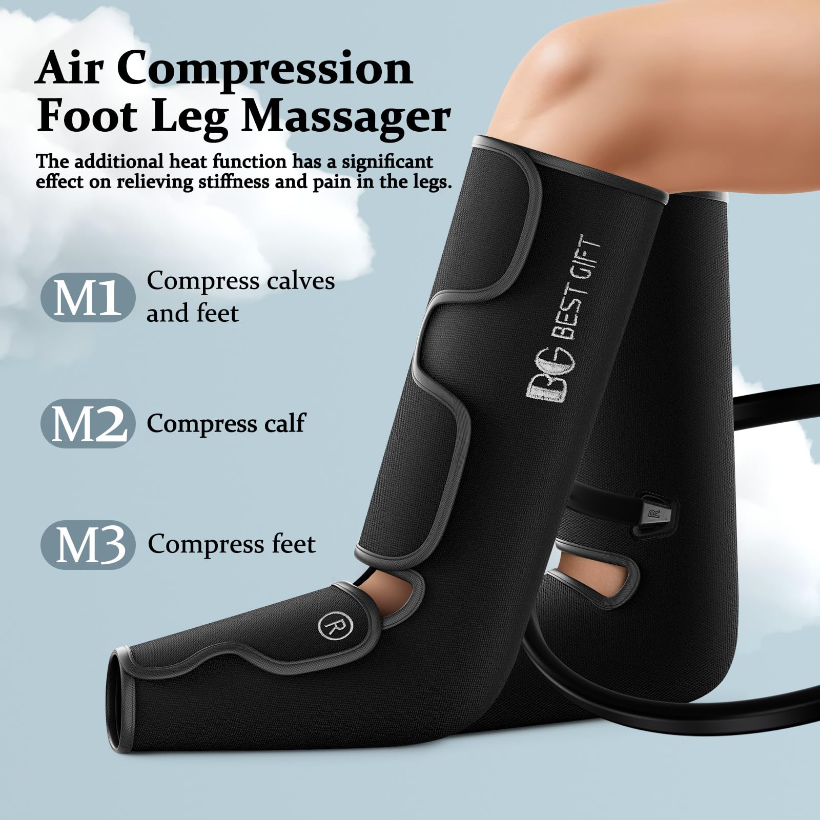 Bestgift adjustable-size sleeve fits most calves for comfortable use.