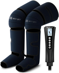 Bestgift air compression leg massager foot-to-thigh wrap delivers full-leg relaxation and improved circulation.