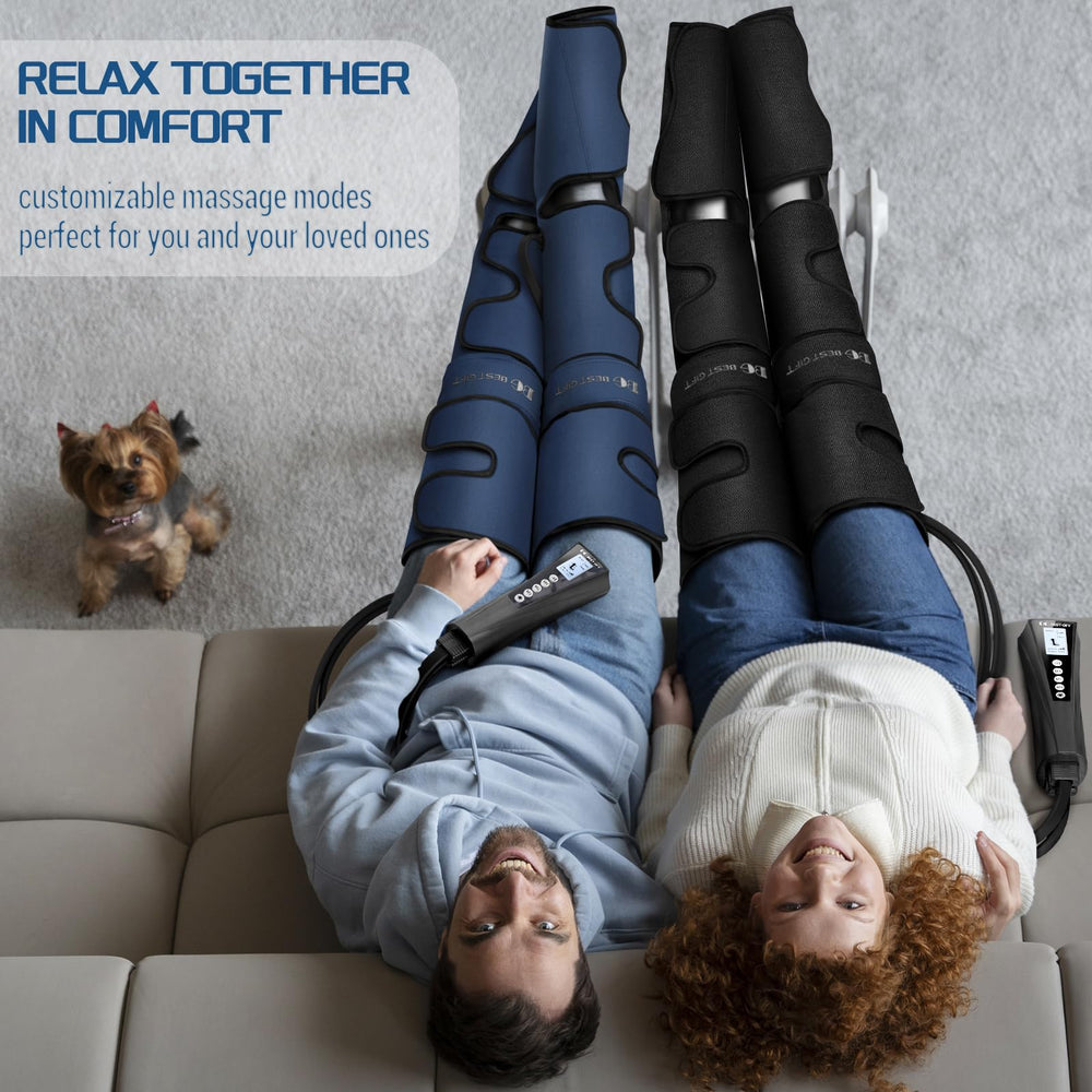 Bestgift leg massager heat function adds comfort during sessions.
