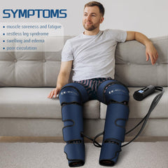 Bestgift leg massager on thigh supports circulation and recovery after activity.