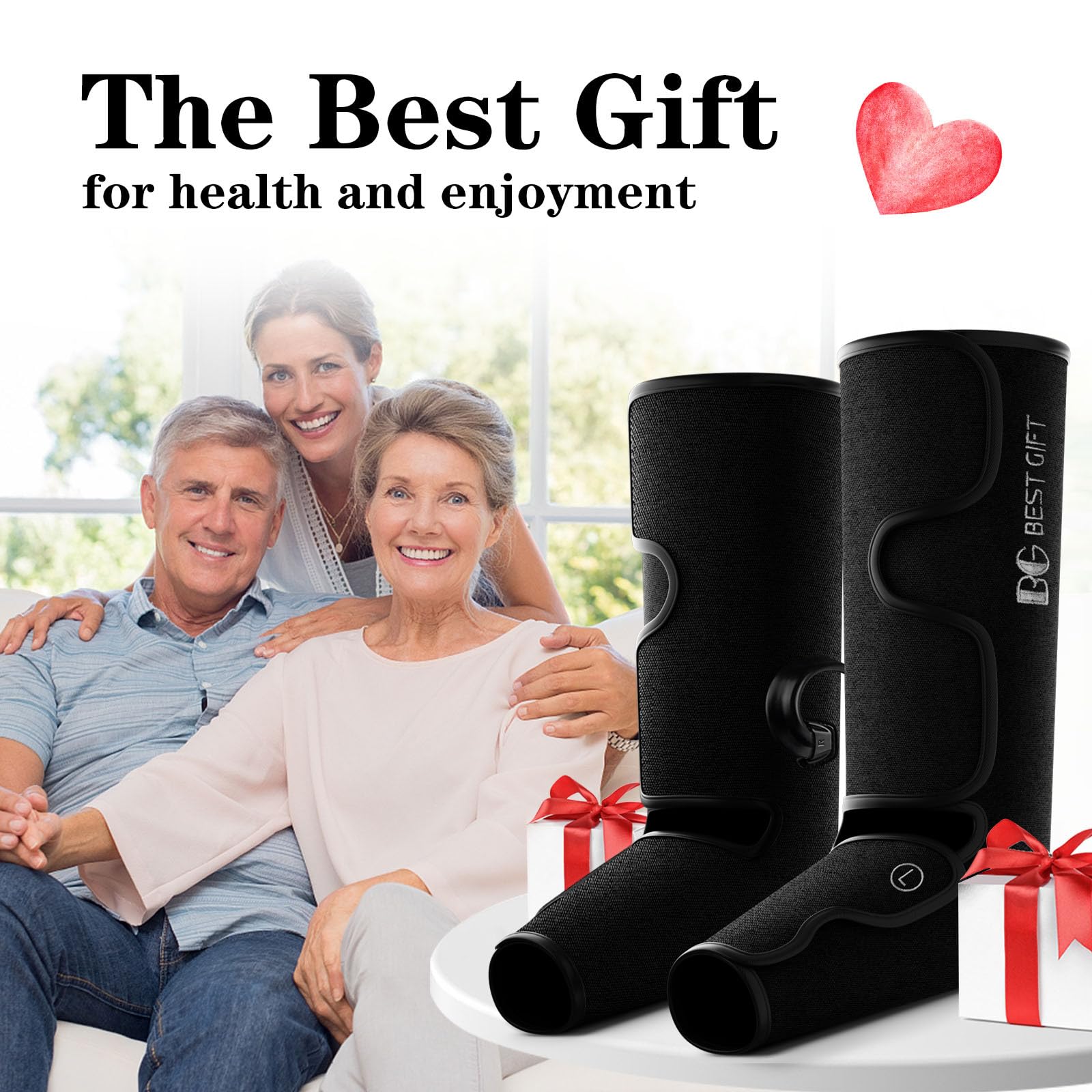 Bestgift leg compression helps reduce swelling and varicose vein symptoms.