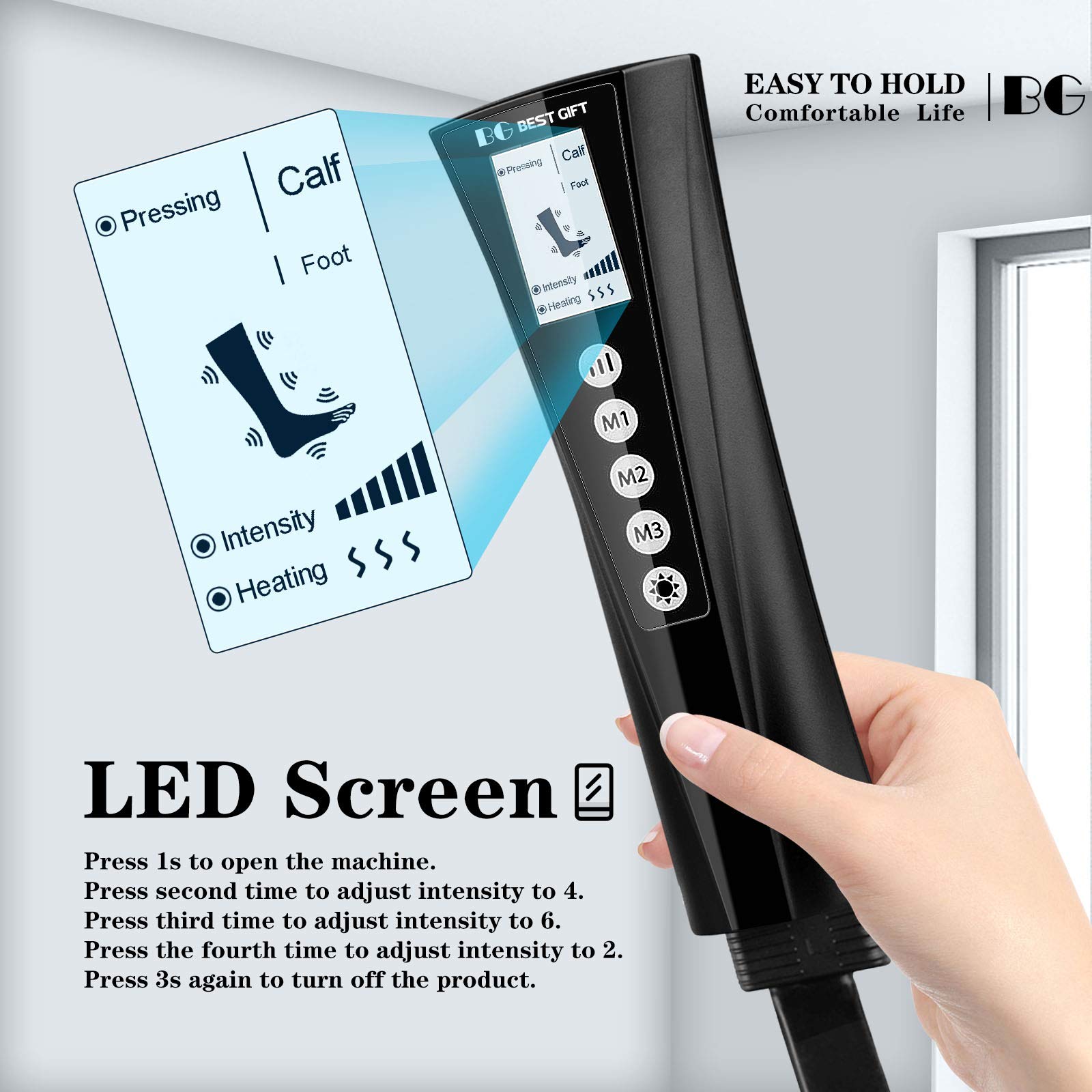 Bestgift remote control modes enable personalized massage at home.