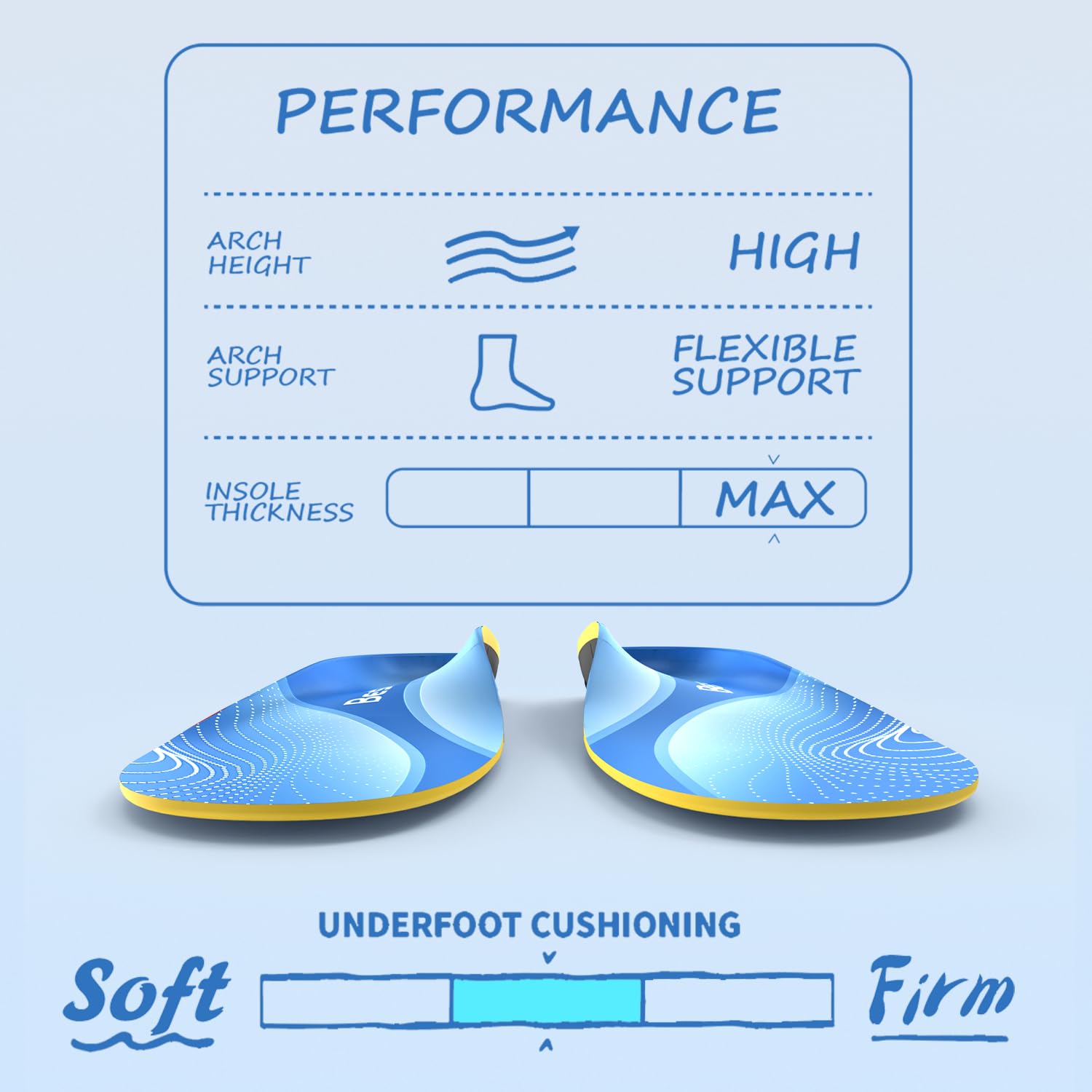 BestHalo athletic-shoes insoles support active walking and running.