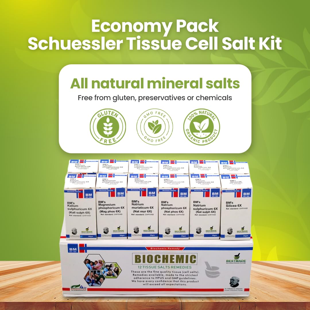 Bestmade twelve bottles with 350 pellets each for ongoing cell salt use.