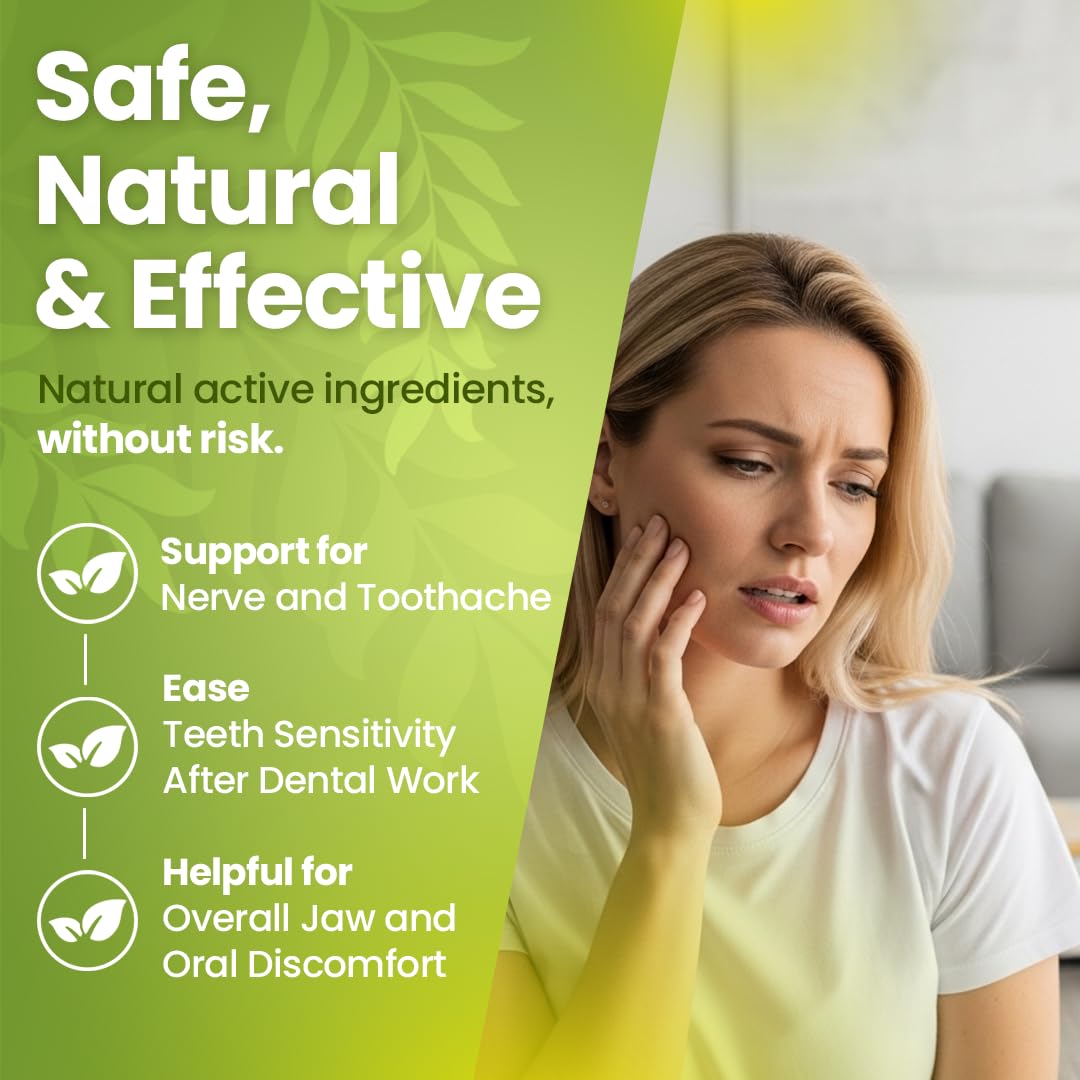 Bestmade natural remedy bottle sits on counter for holistic dental comfort.