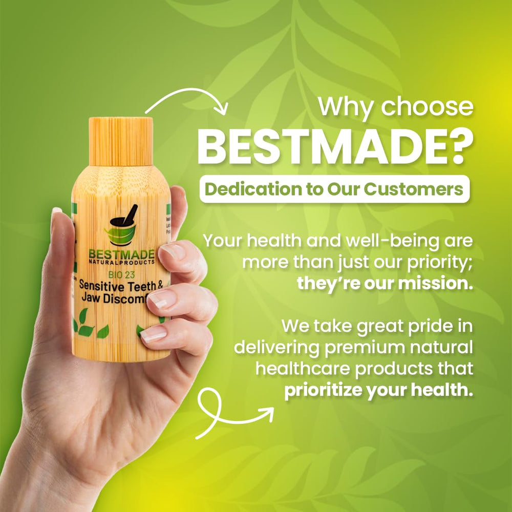 Bestmade BIO23 packaging highlights easy post-dental care usage.