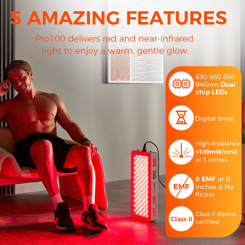 BestQool Pro100 60-degree beam angle captures broad coverage during treatment.
