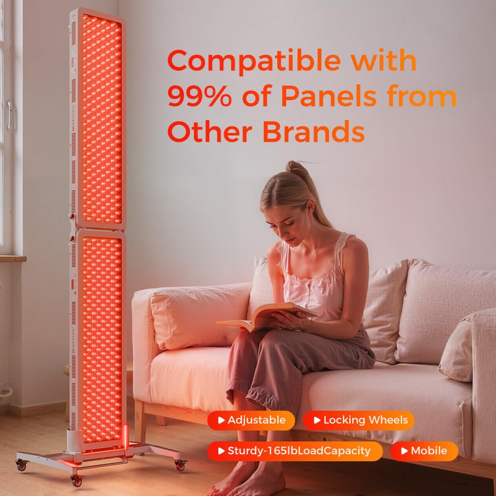 BestQool high capacity stand supports heavy red light panels safely.