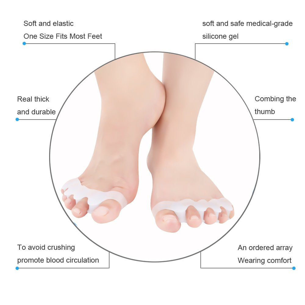 Bestrice toe separators for night-use and at-home relaxation.