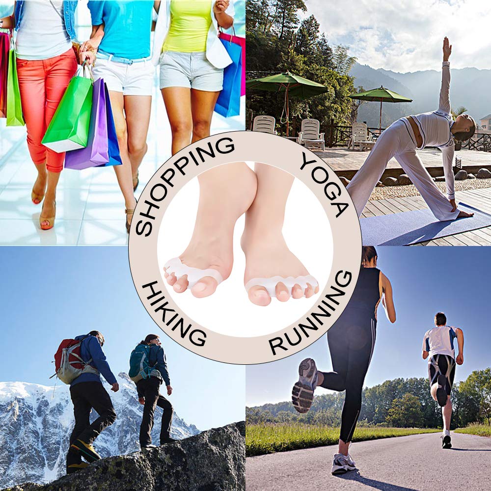 Bestrice soft silicone toe spacers protect sensitive skin and are easy to clean.