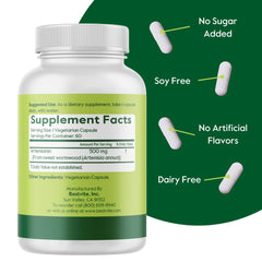 BESTVITE Artemisinin label close-up highlighting pure, clean formula.