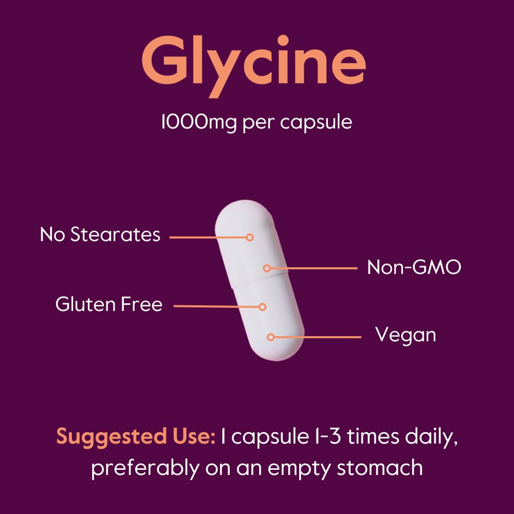 BESTVITE glycine capsules labeled USA-made underscore quality manufacturing.