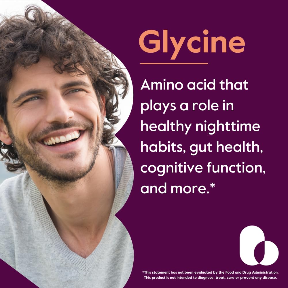 BESTVITE glycine ingredient label close-up reveals potency and clean formula.