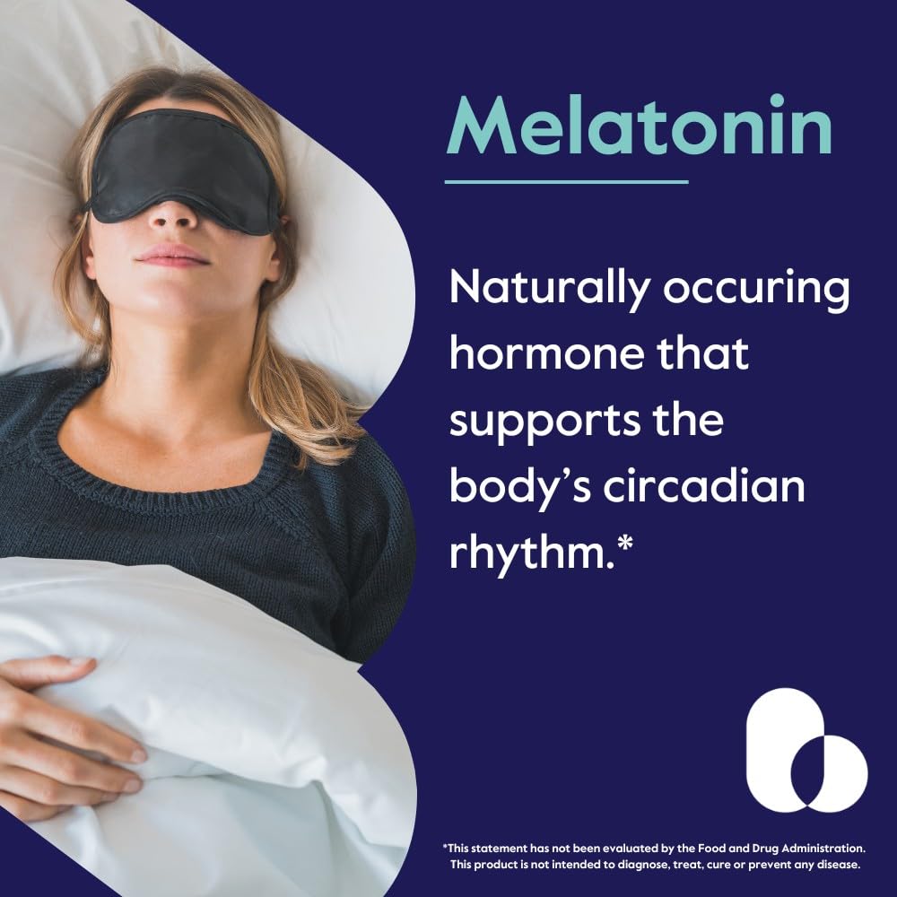Front view of Bestvite melatonin bottle for easy sleep support at night