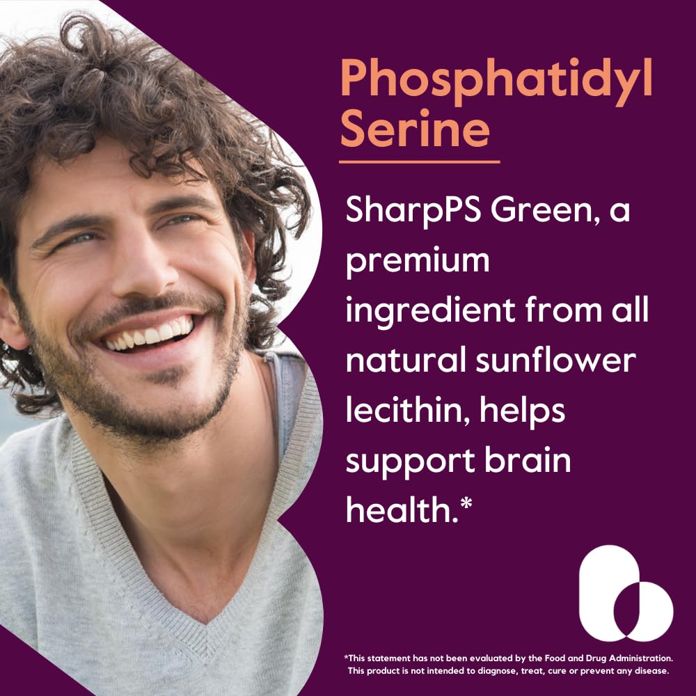 BestVITE PS 100 mg capsules close-up shows vegan, soy-free formula.