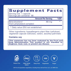 Beta-sitosterol capsules closeup showcasing plant-based formulation.