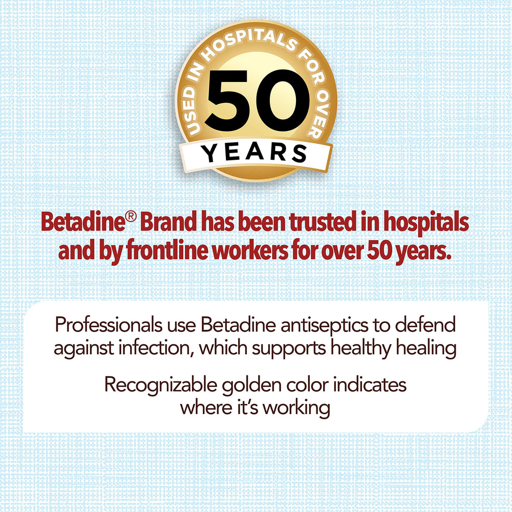 Family-friendly Betadine wound care for adults and children.