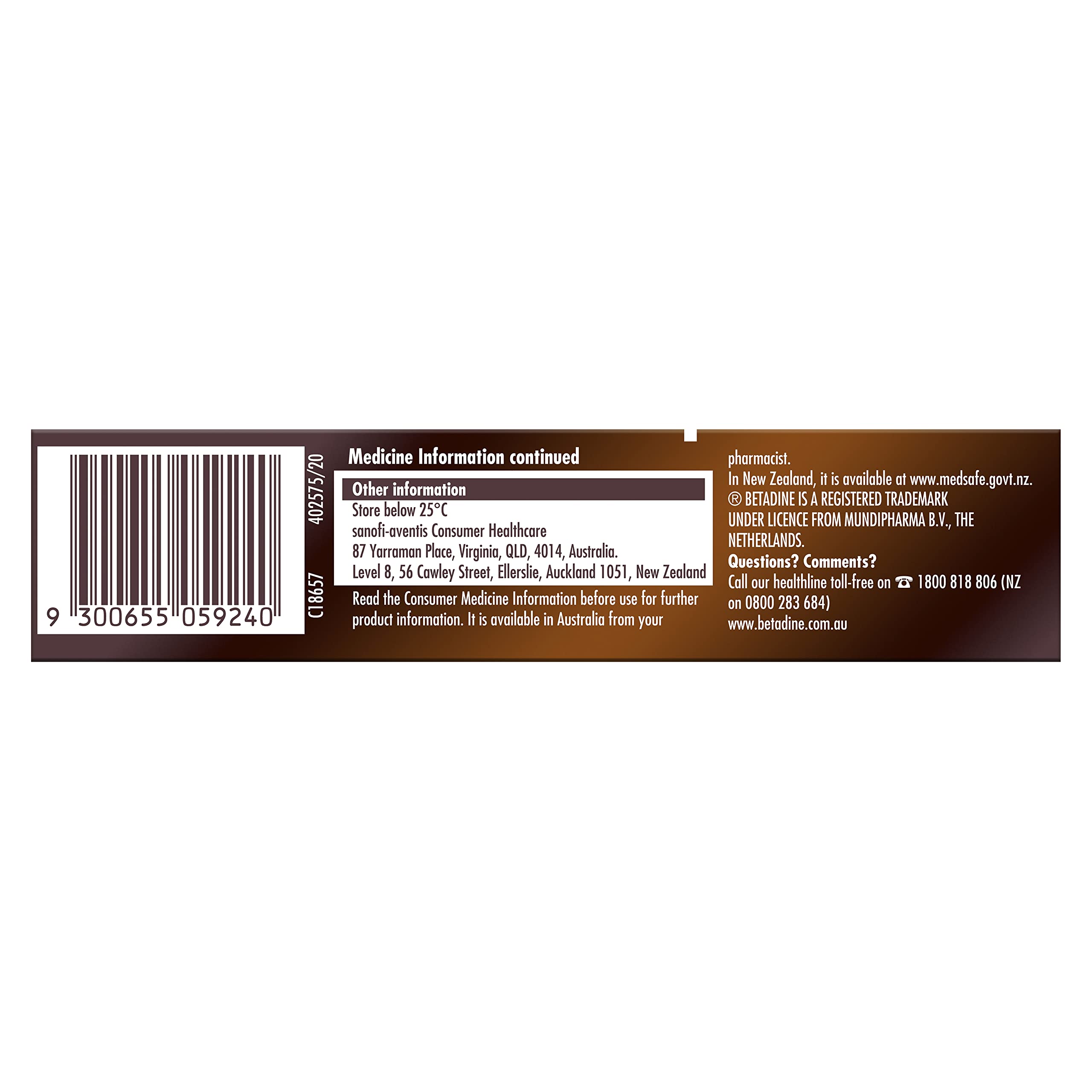 Betadine Ointment applied to a cut to help prevent infection.