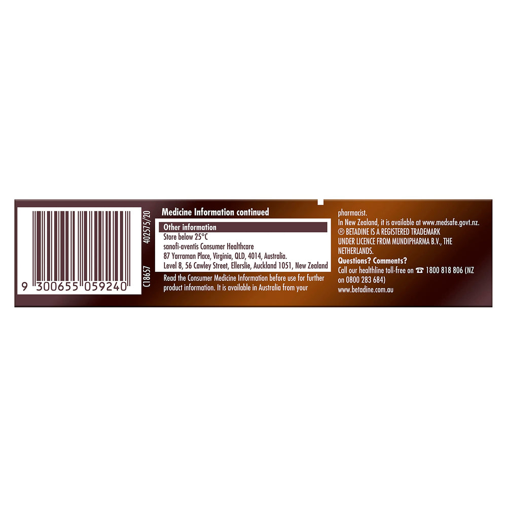Betadine Ointment applied to a cut to help prevent infection.