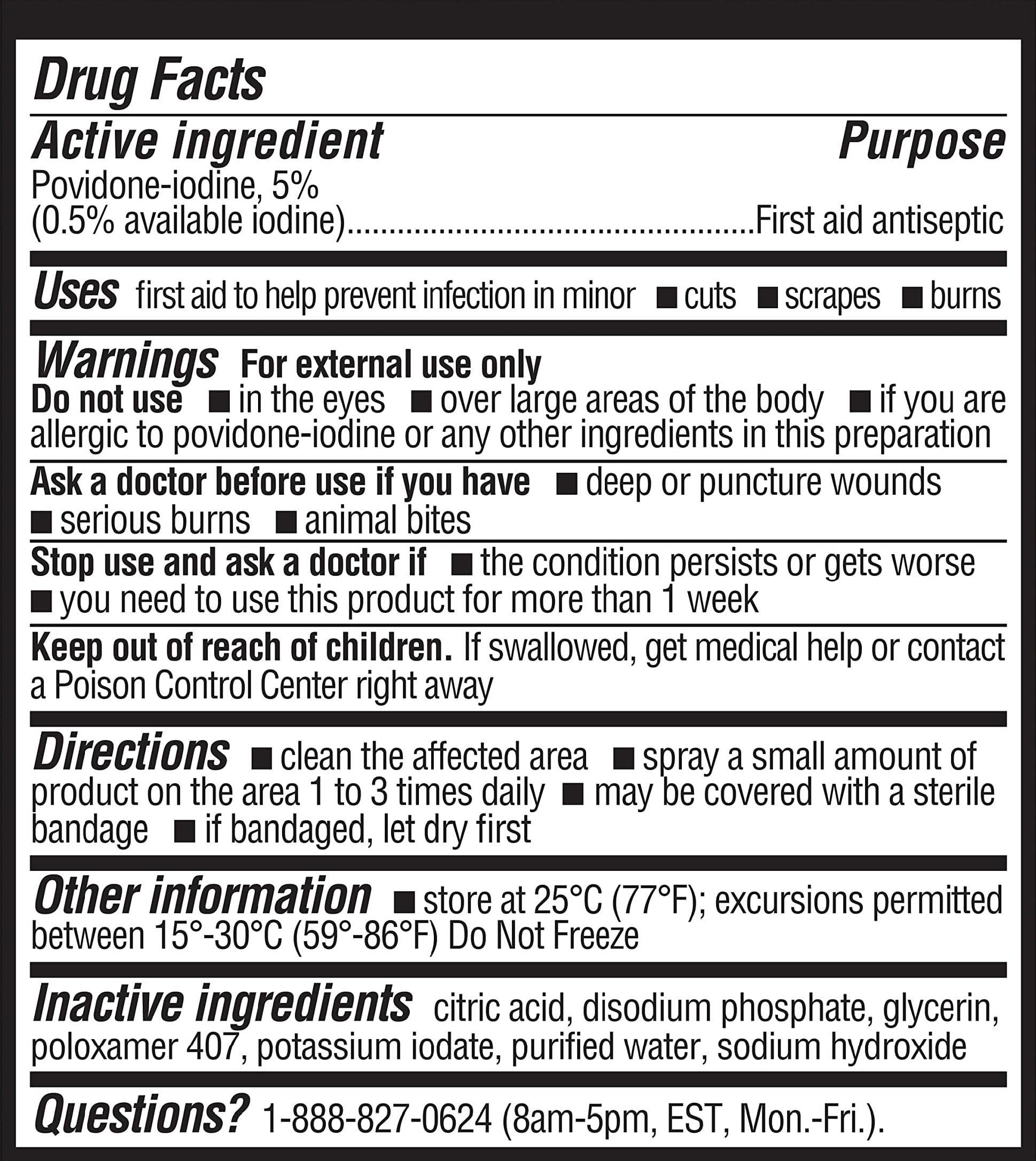 Travel-ready Betadine 3 oz bottle shown for on-the-go care.
