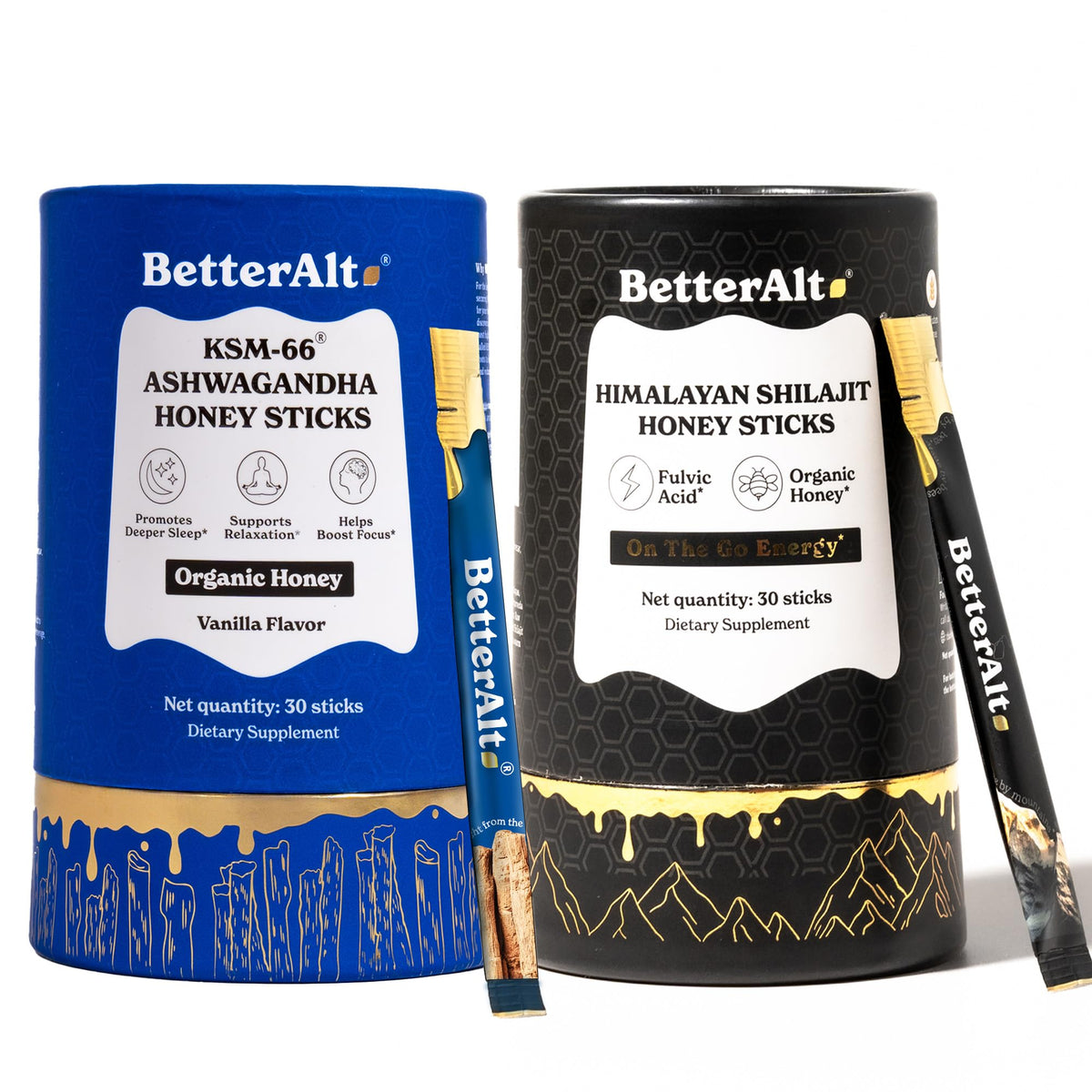 Better Alt Ashwagandha honey stick energizes daily focus