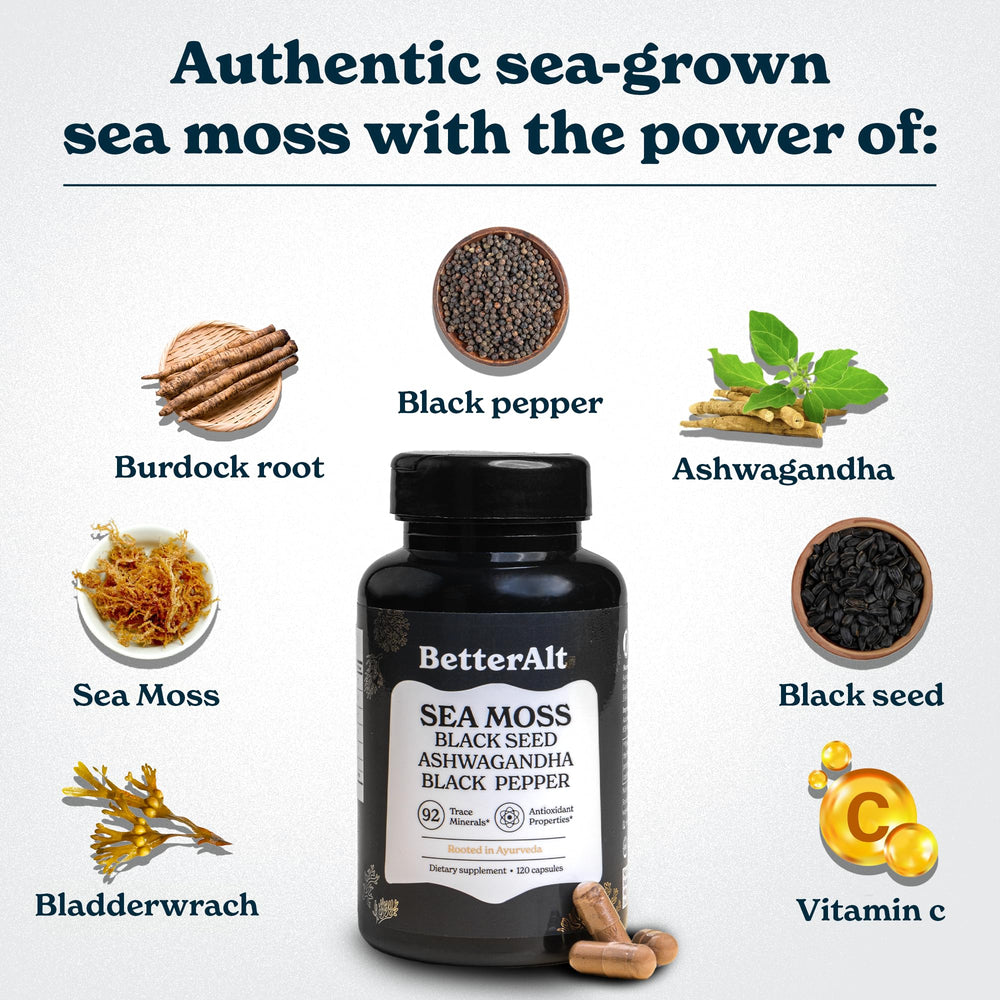 Better Alt bladderwrack-burdock-root-bottle showcasing plant nutrients for overall vitality