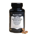 Better Alt All-in-One Vitality Formula: Iris Sea Moss 3000mg, Black Seed Oil 2000mg, Ashwagandha 1000mg, Burdock Root 1000mg, Bladderwrack 1000mg with Black Pepper & Vitamin C | 120 Capsules