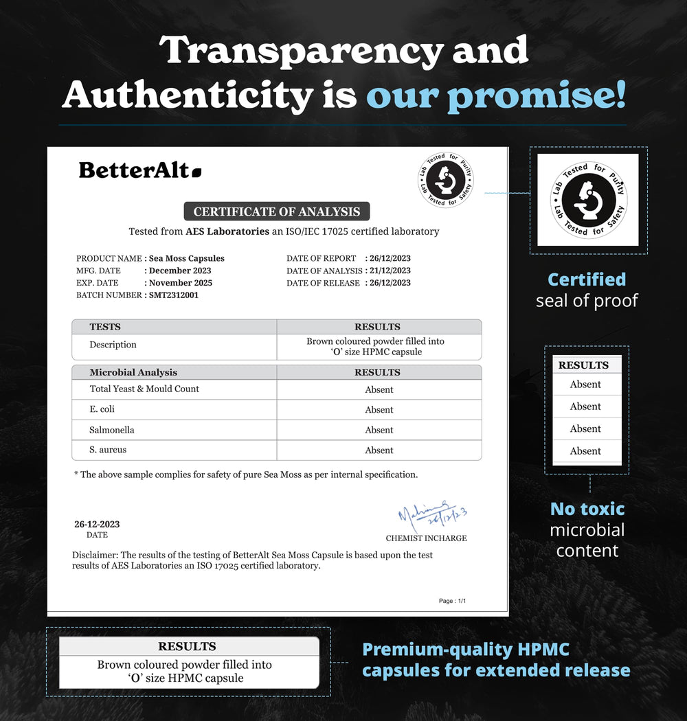 Better Alt Lab-tested label closeup signaling purity and quality