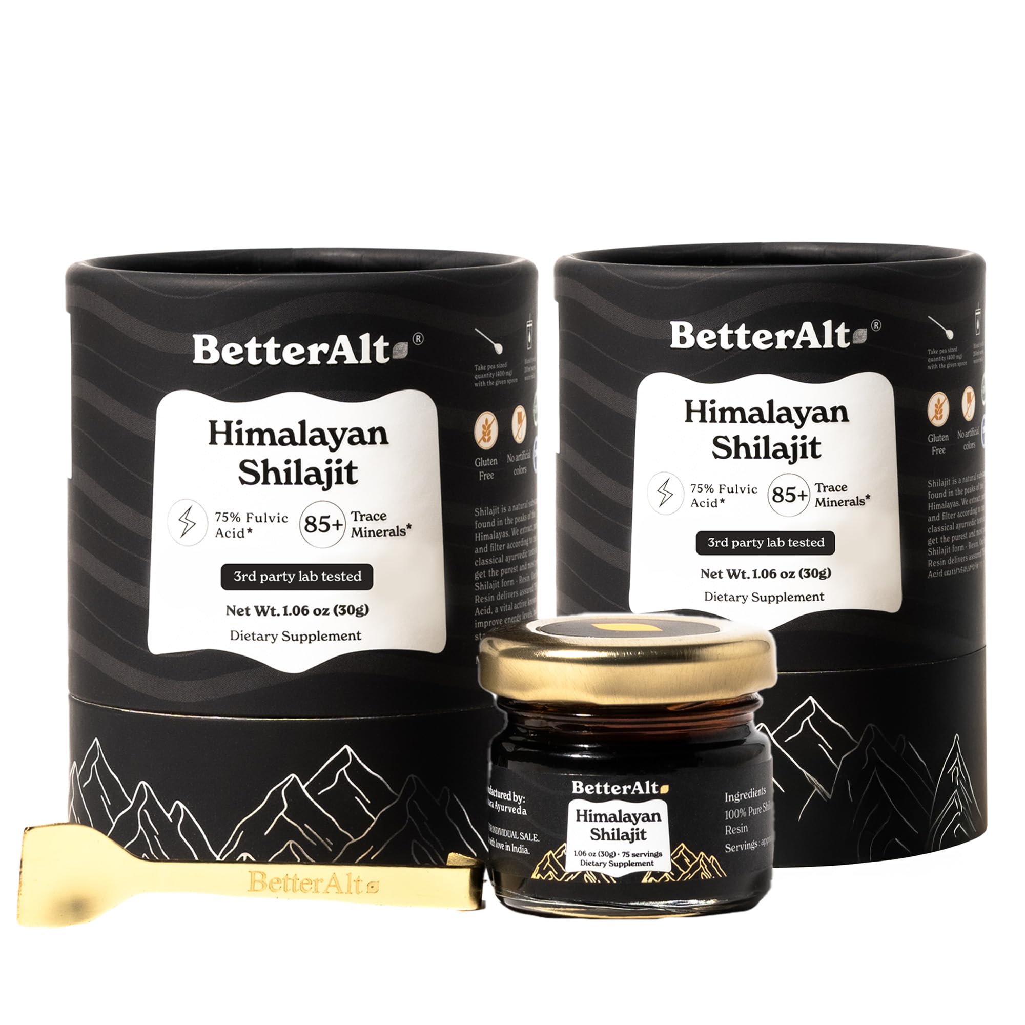 Better Alt shilajit resin in a jar supports natural energy and vitality.