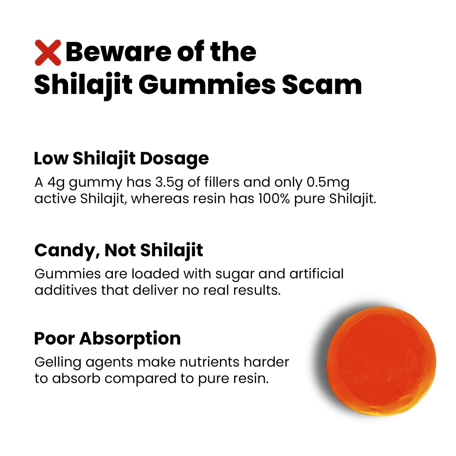 Label detail showing gold-grade potency and mineral-rich profile of Better Alt Shilajit.