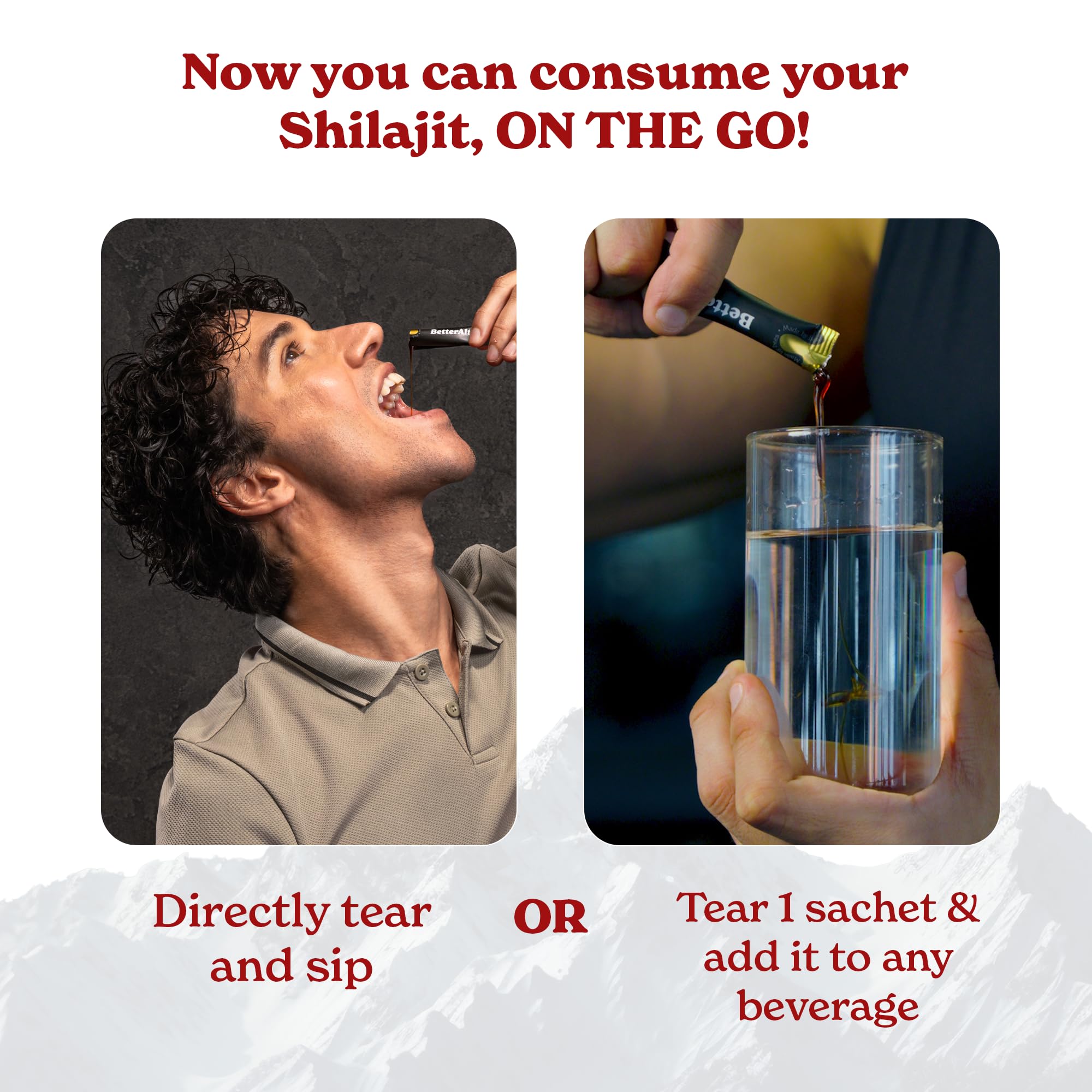 Compact travel-friendly packaging for busy lifestyles with Better Alt Shilajit.