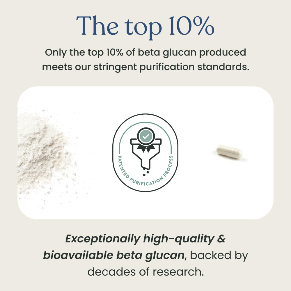 Better Way Health Beta Glucan closeup references science-backed immune cell support.