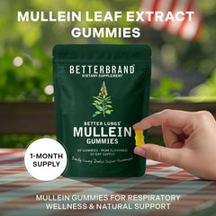 Betterbrand Mullein extract 1000mg per serving graphic emphasizes potency