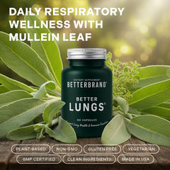 BetterLungs capsules close-up show capsule texture and caffeine-free formula.