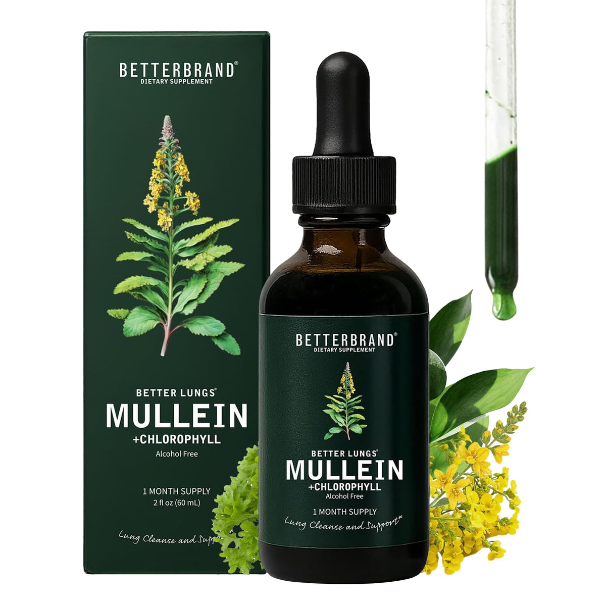 Betterbrand Mullein Drops bottle for daily respiratory support