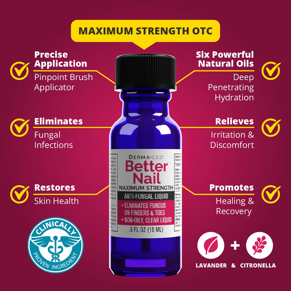 Better Nail natural oil blend highlighting nourishing oils for nails and surrounding skin.