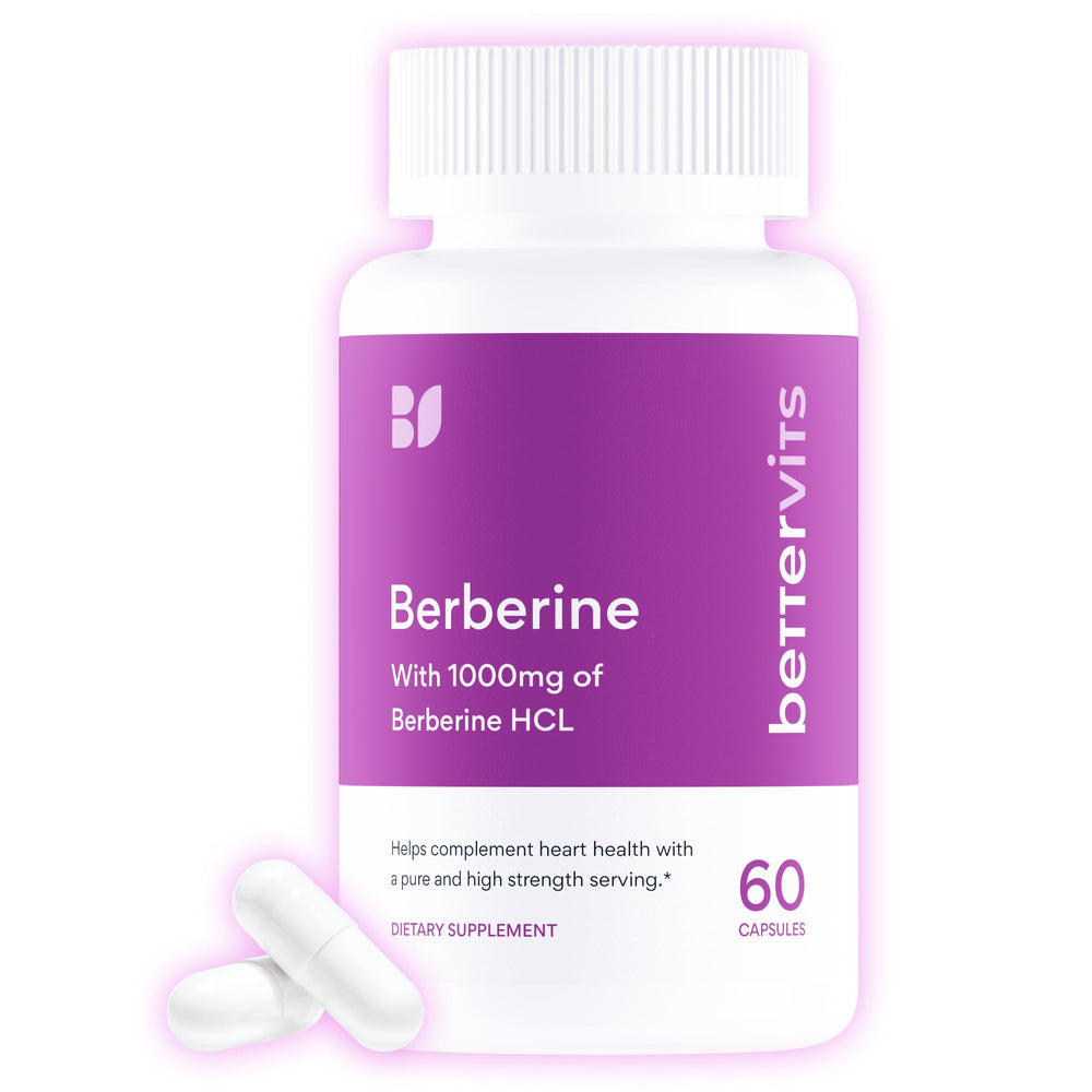 Bettervits Berberine 1000mg HCL capsules for daily wellness.