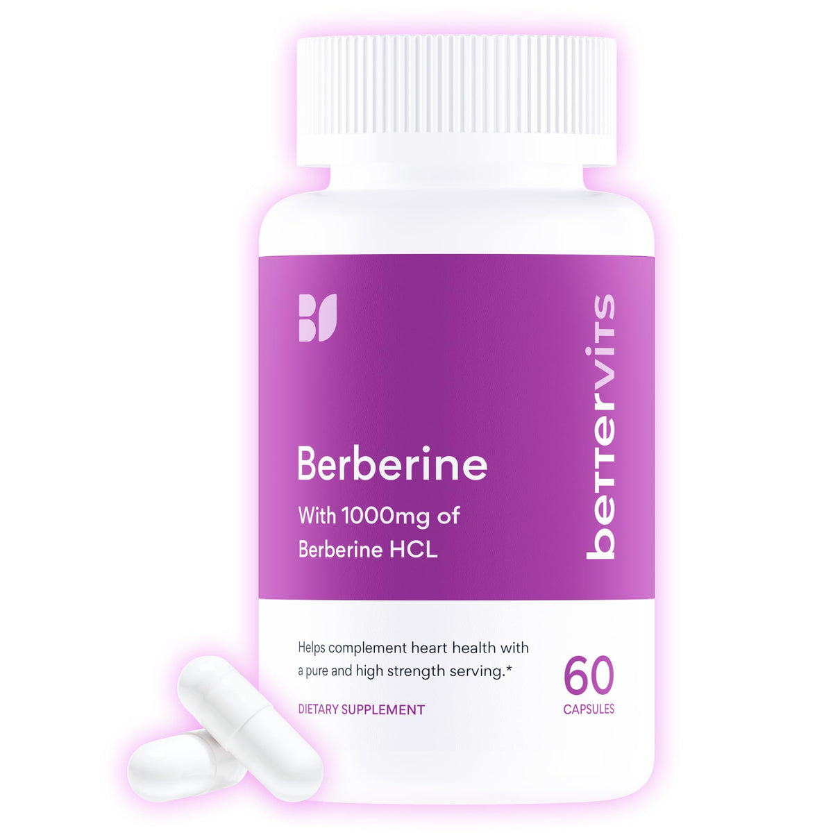 Bettervits Berberine 1000mg HCL capsules for daily wellness.