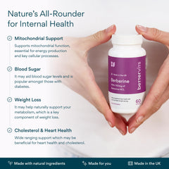 Morning routine with Bettervits Berberine capsules and a glass of water.