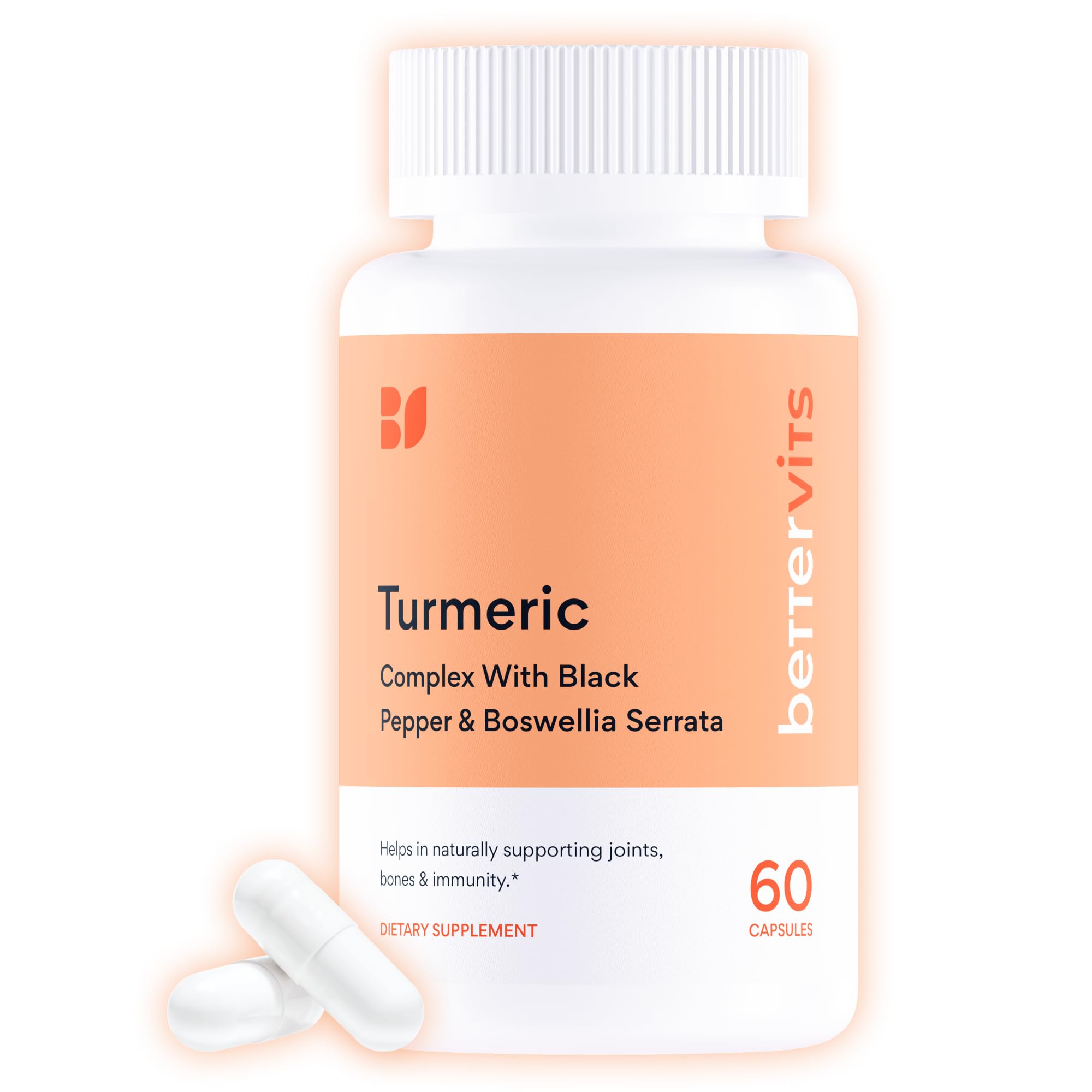 Bettervits turmeric-curcumin 1000mg bottle supports daily routines with enhanced absorption.