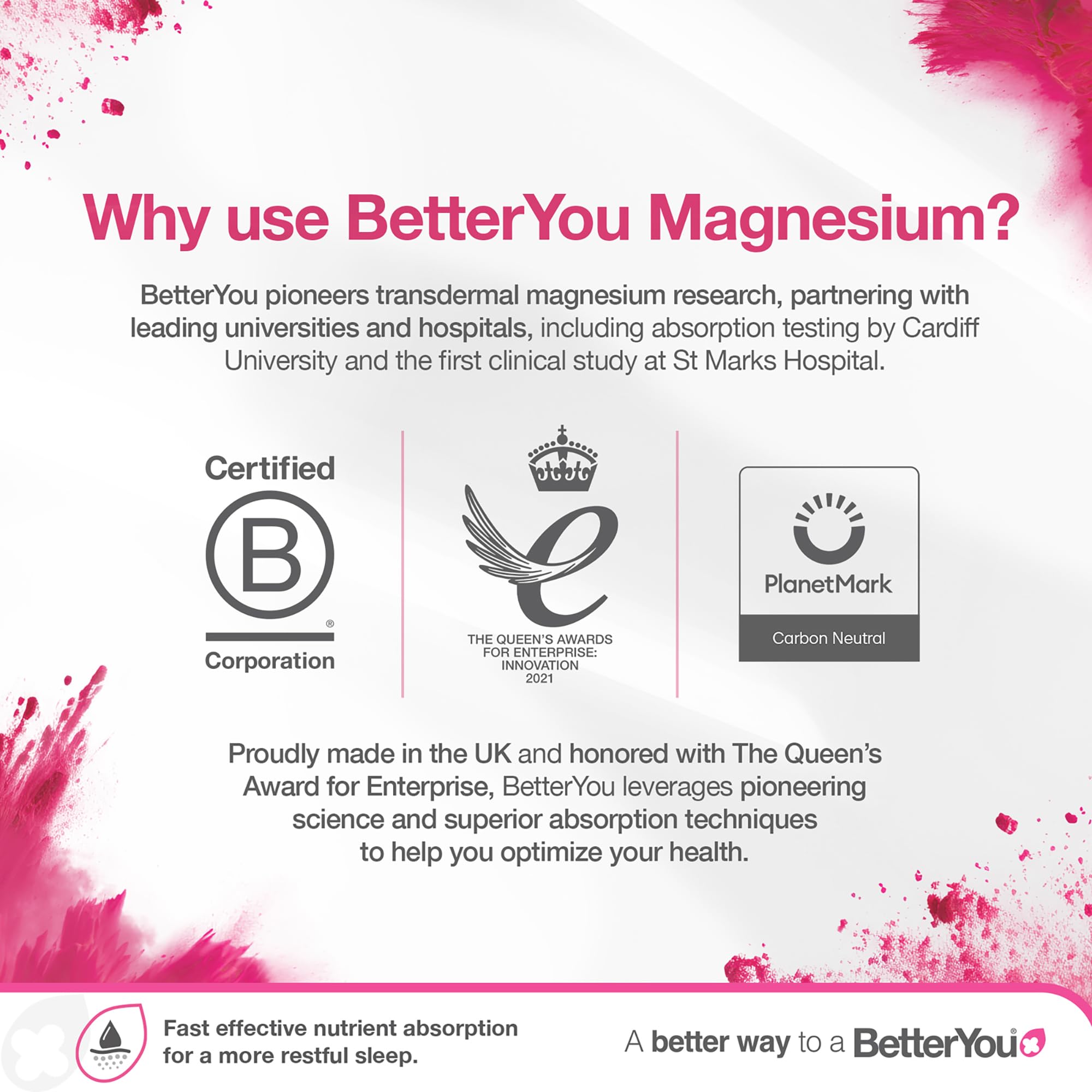 BetterYou Magnesium Sleep on a nightstand ready for bedtime routine.