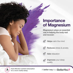 BetterYou Magnesium Sleep spray demonstrates quick absorption for a soothing bedtime ritual.