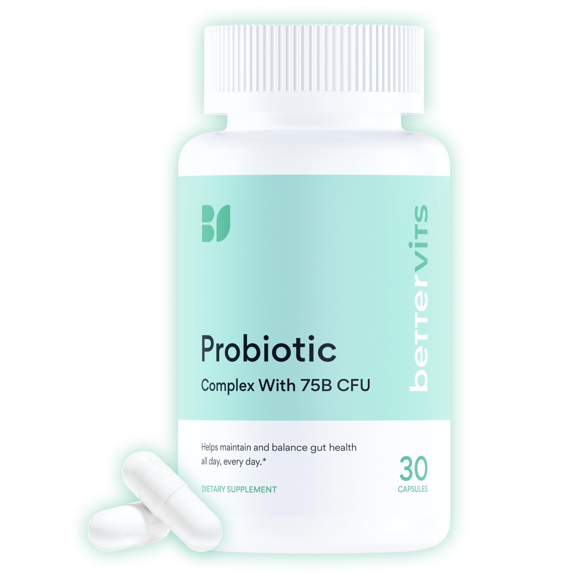 Bettervits Probiotics bottle front view for daily gut balance