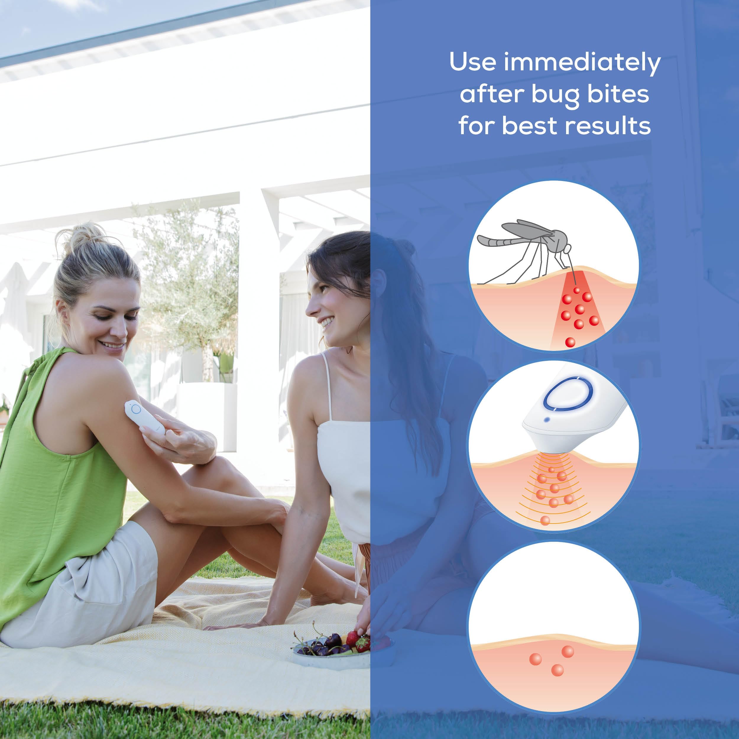 Beurer BR60 chemical-free-relief offers safe, non-toxic bite care during outdoor moments.