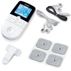 Beurer EM49 digital TENS and EMS device front view for at-home relief.